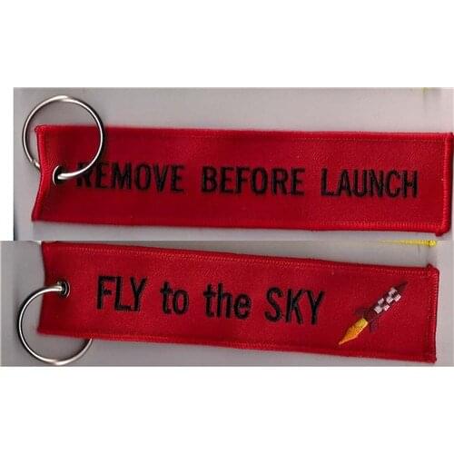 Remove Before Launches Fly to The Sky Keychain