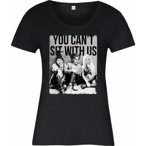 You Can't sit with us Sanderson Sisters Ladies T-shirt Funny Costume tee top