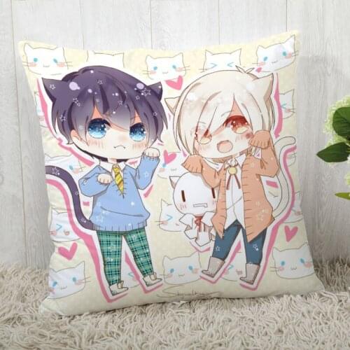 High Quality Custom Anime Amnesia Chibi Square Pillowcase Zippered Bedroom Home Pillow Cover Case 20X20cm 35X35cm 40x40cm