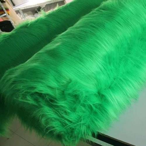 Green Solid Shaggy Faux Fur Fabric (long Pile fur) Costumes Cosplay 36"x60" Sold By The Yard Free Shipping
