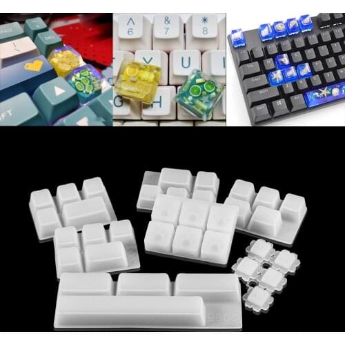 1pcs Gaming Mechanical Keyboard Key Cap Silicone Molds Crystal Epoxy Resin Casting Mold For DIY Handmade Craft Making Tools