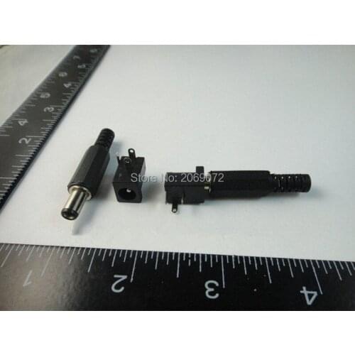 2.1x5.5mm DC Power Female Plug + Male Plug Connector Socket Adapter
