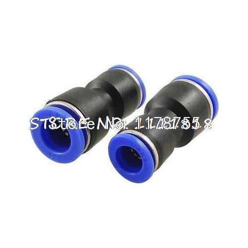 2pcs 12mm to 10mm Push in to Quick Connect One Touch Straight Fittings