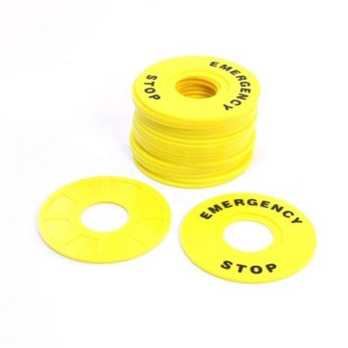 20pcs 22mm Cutout Yellow Plastic Round Protective Case for Push Switch Button