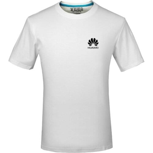 2021 Huawei Logo T Shirt Letter Printed Fashionable Round Neck T-shirts Short Sleeve T-shirt