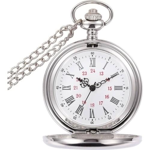2017 New Silver Bronze Polishing Pocket Watch Quartz Movement Clock Necklace Pocket & Fob Watches Pendant Sweater Chain Women