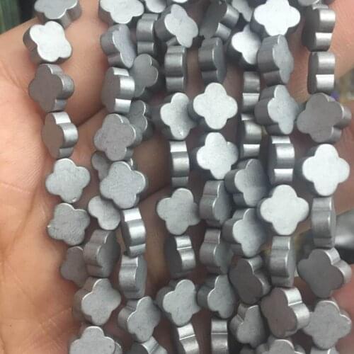 4 color flower natural frosted matte hematite stone 4 6 8 10mm spacers loose beads accessories diy jewelry findings 15inch B3255