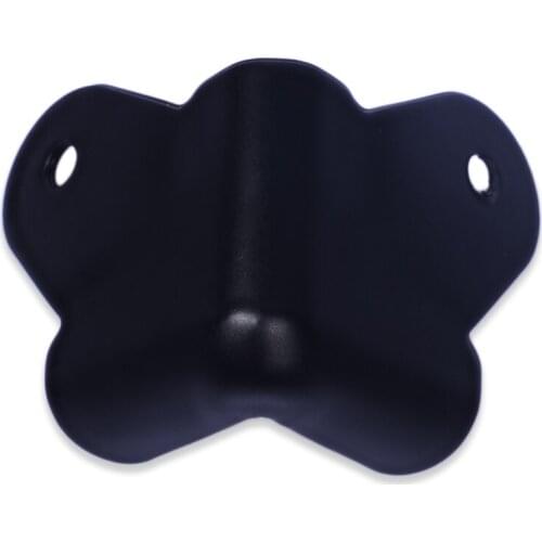 4pcs Metal Corner Protector Safe Decoration Right Angle Black Butterfly Shape Protection Cover for Loudspeaker Box Amplifier