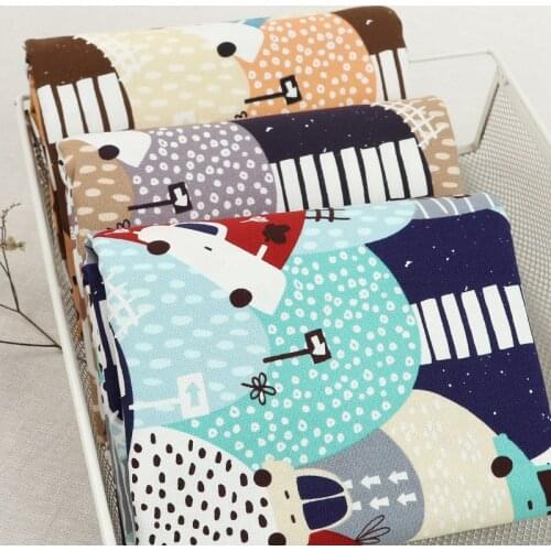 45cm * 110cm / Piece, Cartoon Hill Cotton Hemp Printing Cloth, Clothing Tablecloth, Curtain Puppet Fabric, DIY Handmade Material