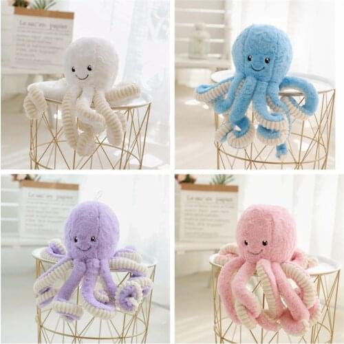 60CM 80CM Big Size Simulation Octopus Plush Toys Soft Stuffed Animal Dolls Lovely Animal Models For Children Gifts