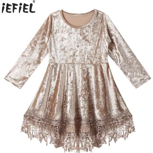 Toddler Baby Girls Vintage Velvet Princess Dress Cute Kids Flower Girls Fall Clothes Tassels Birthday Party Dresses Photography