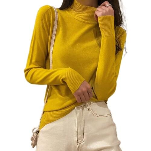 17 Colors 2021 Basic Turtleneck Women Sweaters Autumn Winter Tops Slim Women Pullover Knitted Sweater Jumper Soft Warm Pull