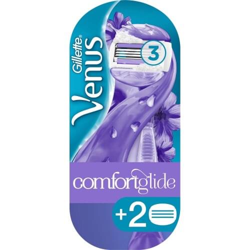 Gillette Venus Breeze Womens Shaver + 2 Pieces Replacement Heads 4 Replacement Womens Razors Shaving blades Safety Razor