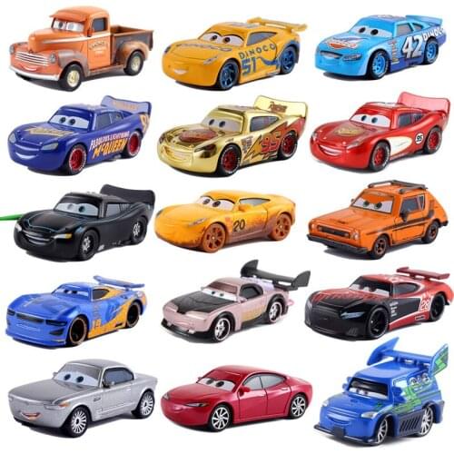 Disney Pixar Racing 2 3 Golden Thunder McQueen Play Mud Cool Sister 1:55 Alloy Car·Storage Ramirez Entertainment Childrens Ente