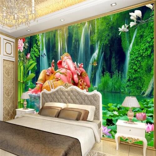 Beibehang Custom Photo Hindu indian idols Wallpapers for Living Home Decoration Southeast Asian Painting photo Mural wallpaper