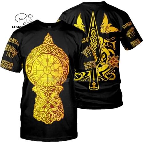 Fashion Men for women 3D Printed Viking Tattoo t shirt tees shorts sleeve Apparel funny cosplay streetwear drop shipping style-2