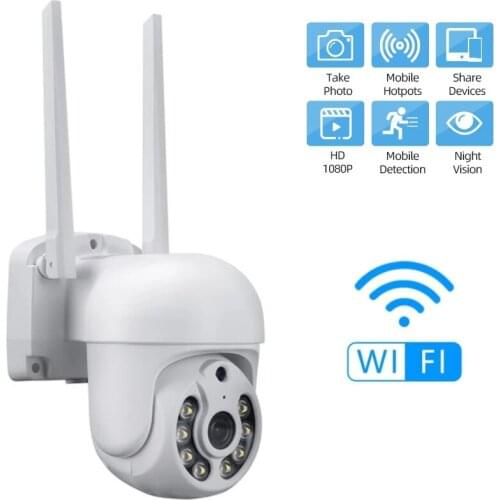 2MP IP Camera Wifi Outdoor Wireless Human Detection Audio 1080P Wifi Camera Night Vision + Color Effect,Two-way Voice Intercom