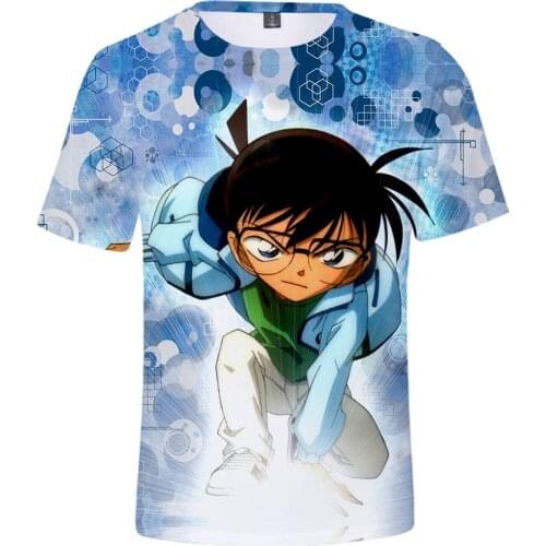 Summer 3D Detective Conan T-Shirts Men Women Hip Hop Harajuku Short Sleeve t shirt Fashion boys girls 3D T-Shirt Plus Size Tops