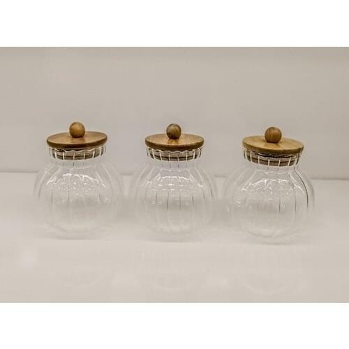 Mr Heem Store 3'lü With Bamboo Lid Storage Set