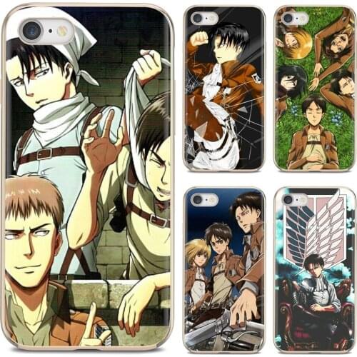 For Huawei Y6 Y5 2019 For Xiaomi Redmi Note 4 5 6 7 8 Pro Mi A1 A2 A3 6X 5X 7A Cool Attack on Titan Eren Levi Mikasa Soft Cover