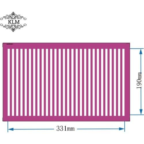 New rectangular stripe pattern Mesh Stencil DIY inkjet cake edge mold