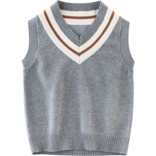 2019 Autumn New kids vest boy girl Print French fries pattern Sleeveless sweater baby toddler fashion warm Childrens clothing