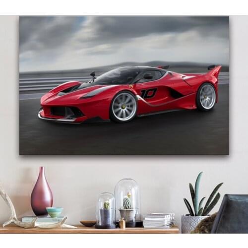 Supercar Posters Ferraris FXX K Sport Car Wallpaper Picture Print in Canvas Paintings Wall Art for Home Room Decor