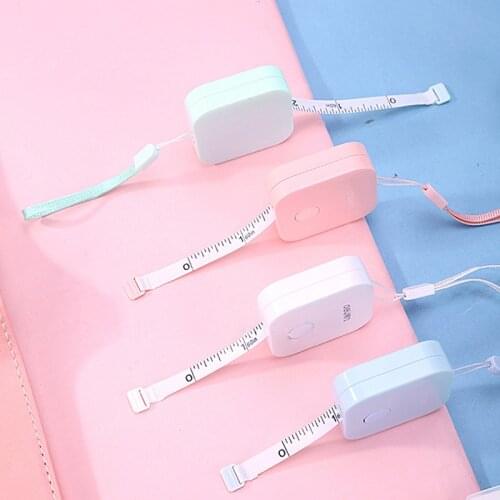 Portable 1.5m Retractable Ruler Centimeter/Inch Tape Measure Mini Ruler Colorful Cute Design Stationery Office & School Supplies