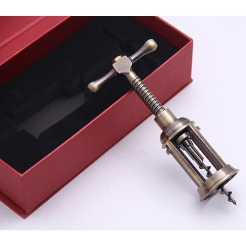 Deluxe Corkscrew Bronzed Bottle Opener With Gift Box Zinc Alloy Red Wine Openers Tool Accessories for Bar Party Celebration