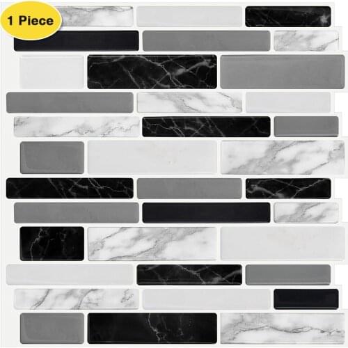 Erzaa Peel and Stick Backsplash Self-Adhesive Kitchen,Vinyl Wallpaper Decorative Tiles, 12"x12"