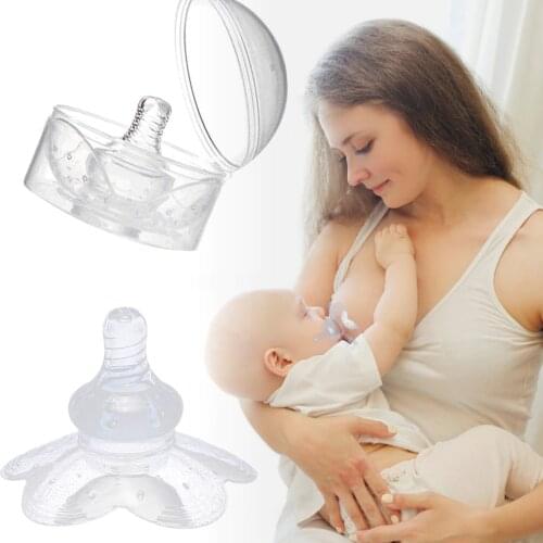 Nipple Shield Full Silicone Pacifier Breastshield For Moms Breastfeeding Nipple Protectors Anti-bite Pacifier Moms Breastfeeding