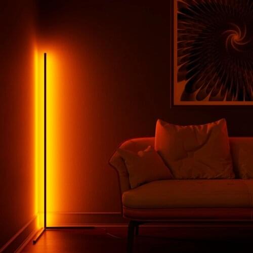 Modern Decoration RGB Corner Floor Lamps Nordic Bright Light Interior Atmosphere Lamp Colour Bedroom Living Room Standing Lamps