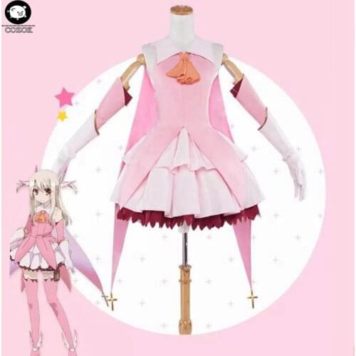 Fate/Kaleid Liner 3 Rei Illya Illyasviel Sexy Costume Outfit Earrings Dress Custom Made Full Sets And Socks