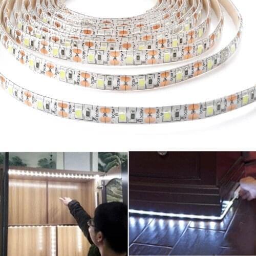 Indoor Wireless Motion Sensor Led Strip light RGB 12v 220w connector IP65 waterproof 1M 2M 3M For Closet Wardrobe Cabinet Stairs