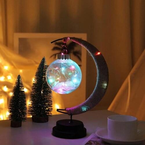 LED Light Moon Star Night Ligh Fairy String Lights Handmade Hemp Rope Night Lamp For New Year Xmas Party Kid Room Decoration