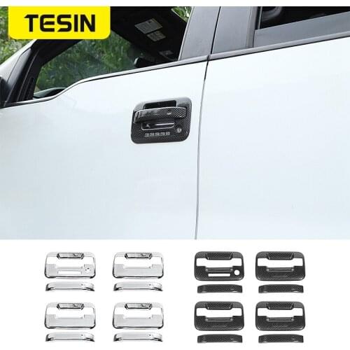 TESIN Car Stickers For Ford F150 Car Exterior Door Handle Decoration Cover Stickers For Ford F150 Raptor 2009-2014 Accessories