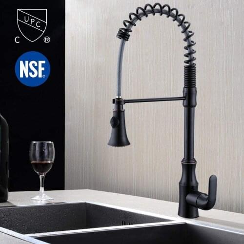 Oil Rubbed Bronze Pull Down Kitchen Faucet solid Brass sink mixer tap with Retractable Pull Out spray Swivel Spout,two functions