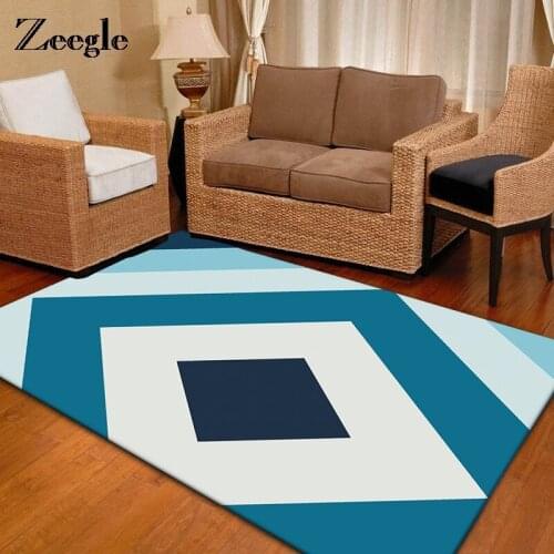 Zeegle 60X90cm Stripe Printed Flannel Carpet For Living Room Kids Room Decoration Anti-slip Mat Welcome Floor Area Rug