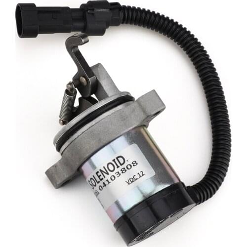 04103808 Fuel Shut Off Solenoid 12V for Deutz F3L F3M F4L F4M 1011 2011 Cable Length 21.5cm / 8.46 inch