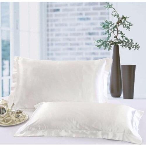 1/2 Pcs/Set New Standard Size Polyester Satin Pillowcase ,100% Imitation Silk Solid Color Soft Comfortable Pillow Cover