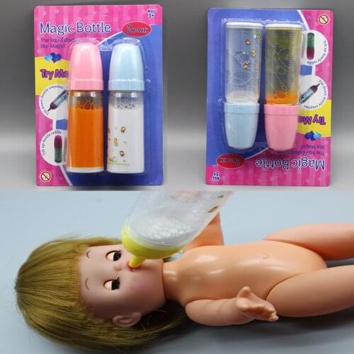 1set=2pcs Magic mike bottle baby doll feeding bottle feeder for doll toy milk bottle ES018