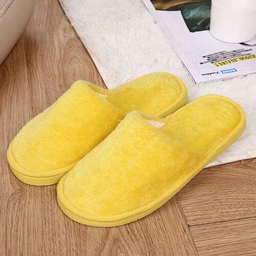 2019 Winter Warm Cotton Slippers Women Warm Home Plush Soft Slippers Indoors Anti-slip Winter Floor Bedroom Shoes Girls Slippers