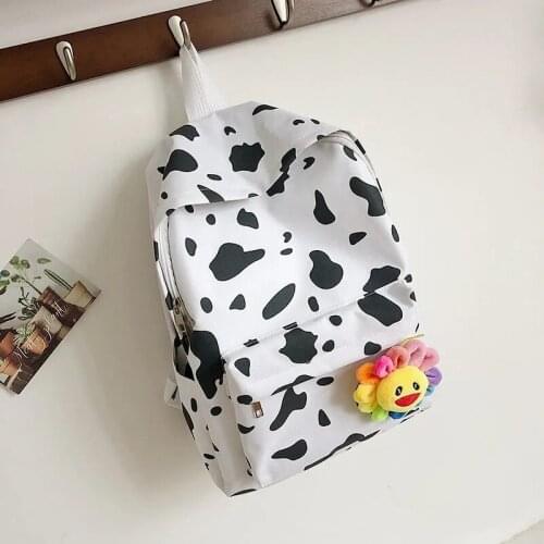 2021 Kawaii backpacks women school bags Waterproof Nylon White travel bags for young Girls cute bags for women