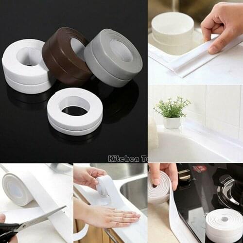 3.2M Bath Wall Sealing Strip Self-Adhesive Kitchen Caulk Repair Tape Bathroom Kitchen Oil Stickers