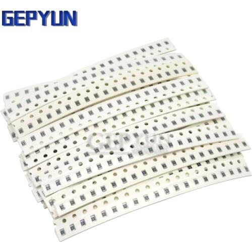 36Value * 20PCS =720PCS 0603 0805 1206 SMD Resistor Kit Assorted Kit 1 ohm- 10M ohm Gepyun