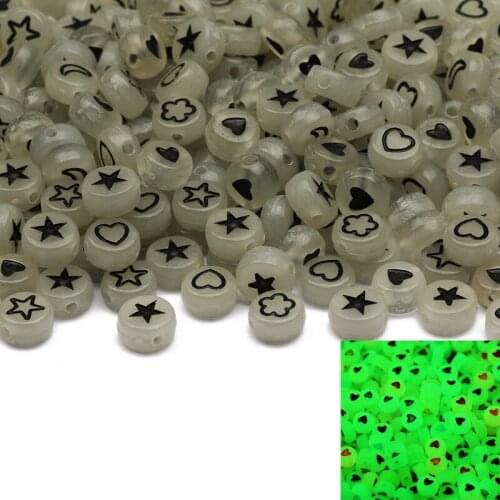 7mm Beige Mixed Star/Heart/Moon Round Acrylic Spacer Beads For Jewelry Making Handmade Diy Charm Necklace Bracelet Accessories