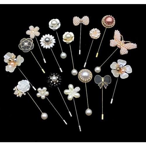 New Fashion Long Needle Pins Brooch Flower Women Sweater Shawl Shirt Collar Metal Pin Clothing Accessories