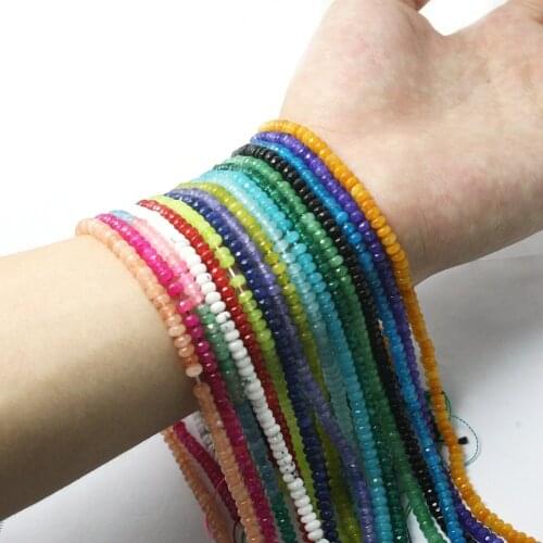 Beads Natural 145pcs 3x4mm Gem Stone Faceted Colorful Pick Colors For Bracelet Jewelry Making