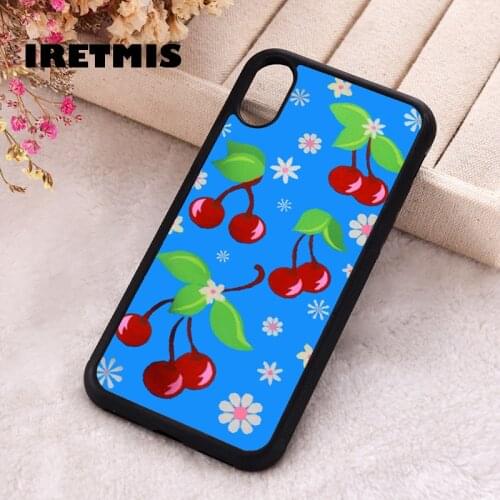 Iretmis 5 5S SE 2020 Phone Cover Case for iPhone 6 6S 7 8 Plus X Xs XR 11 12 Mini Pro Max Rubber Silicone Cherry Blossom