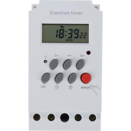 KG316T-II 25A LCD Digital Programmable Electronic Timer Time Switch Relay Controller Microcomputer Rail AC DC 12V 24V 110V 220V